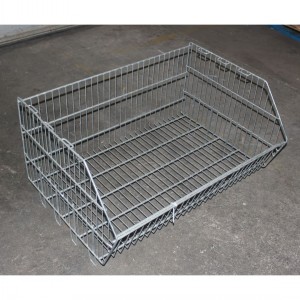 Used Galvanised Wire Mesh Stacking Display Basket